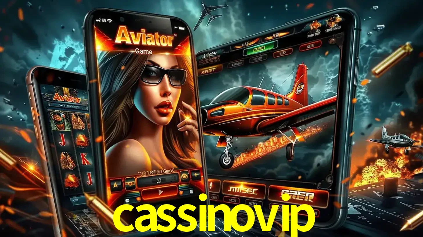 O popular jogo de apostas Aviator exibido em vários celulares e tablets, mostrando a interface emocionante e a ação de voo disponíveis para jogar agora no cassinovip.