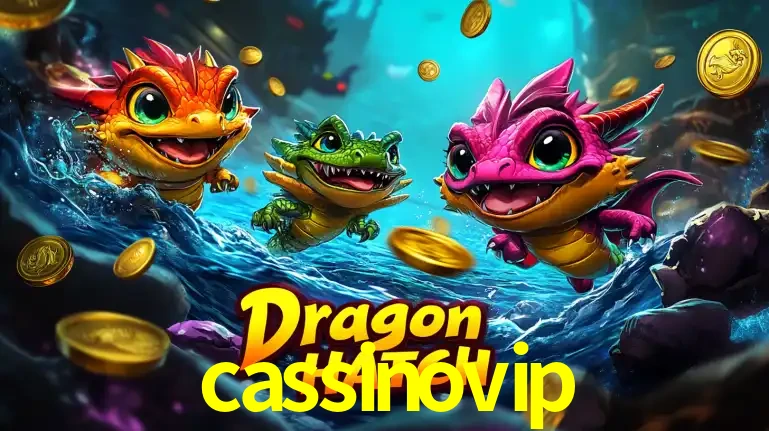 Arte promocional do jogo Dragon Hatch com três adoráveis dragões bebês nadando entre moedas de ouro, um dos slots mais divertidos para jogar no cassino cassinovip.