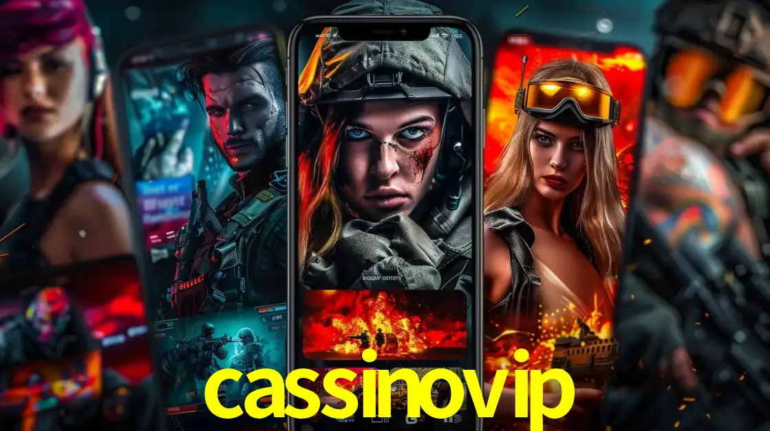 Montagem de telas de celular mostrando diversos personagens, masculinos e femininos, de um jogo de tiro, ilustrando a diversidade de equipes de e-sports para apostar no cassinovip.