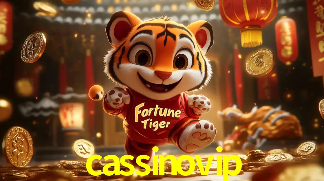 O alegre personagem do Fortune Tiger correndo sobre um caminho de moedas de ouro, simbolizando os grandes prêmios e a diversão do popular jogo de slot do cassinovip.